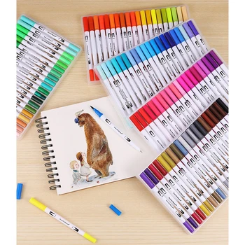 

36 Colors Marker Manga Drawing Pens Sketch School Teacher Drawing Stationery Art Kit Hand Writing Brush Pen Watercolor Supplies