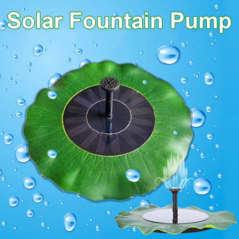 

Solar Powered Fountain Pump Lotus Leaf Floating Kit For Pond Fountain Rockery Fountain Garden Energy Saving Non-pollution
