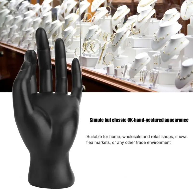 Details about / Lady OK Shaped Hand Jewelry Display Stand Resin Velvet Hand Model Bracelet