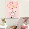 Livre d'or de mariage, livre d'or de réception-cadeau pour bébé, empreinte digitale, arbre personnalisé, souvenir de première communion, livre d'or de signature, peinture d'affiches en toile ► Photo 2/6