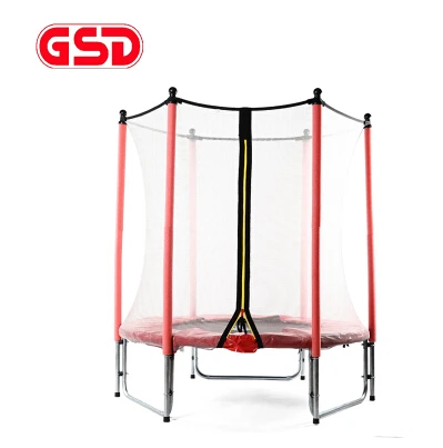 GSD 55 дюймов детский весенний батут с безопасной сеткой корпус 4 цвета для - Цвет: Красный