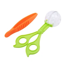 Набор пластиковых игрушек для изучения природы для детей, инструмент для изучения насекомых-пластиковые ножницы, зажим и пинцет