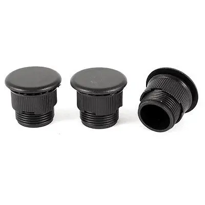 

3 Pieces Black Plastic Push Button Switch 16mm Mount Hole Panel Plug