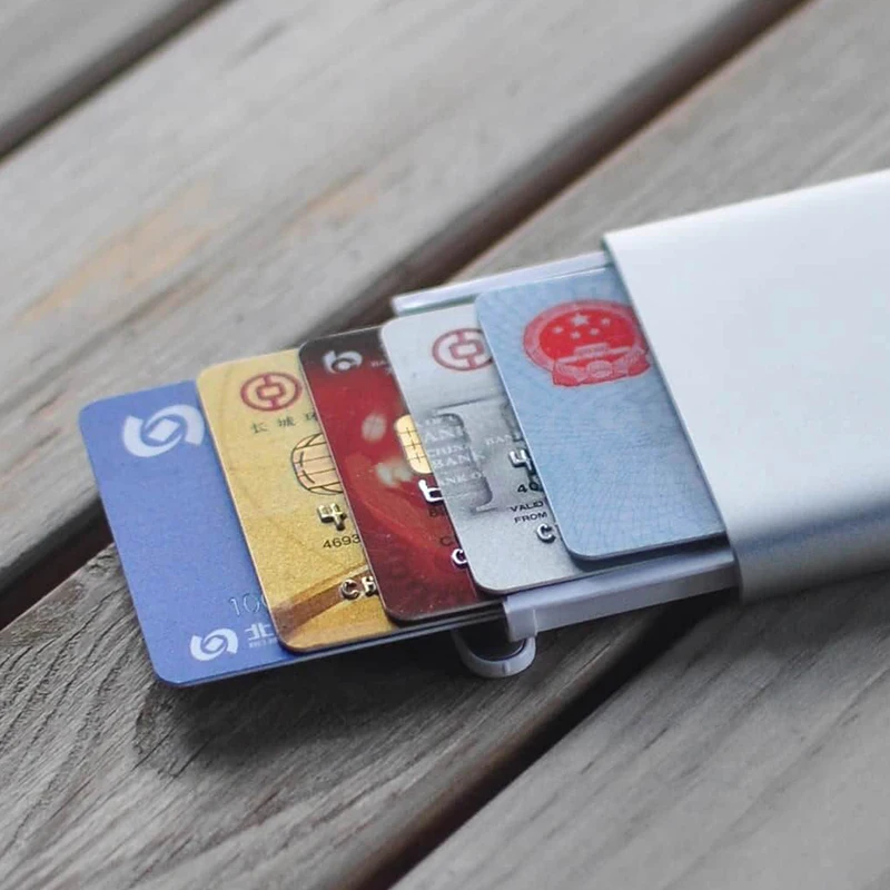 

Xiaomi MIIIW Card Case Automatic Pop Up Box Cover Card Holder Mijia Metal Wallet ID Portable Storage Bank Card Credit Card