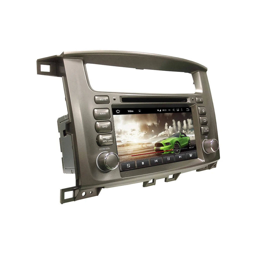 Perfect KLYDE 7" 2 Din Android 8.1 Car Radio For Toyota Lander Cruiser 100 Car Audio Multimedia 1024*600 Car Stereo Steering Wheel 2