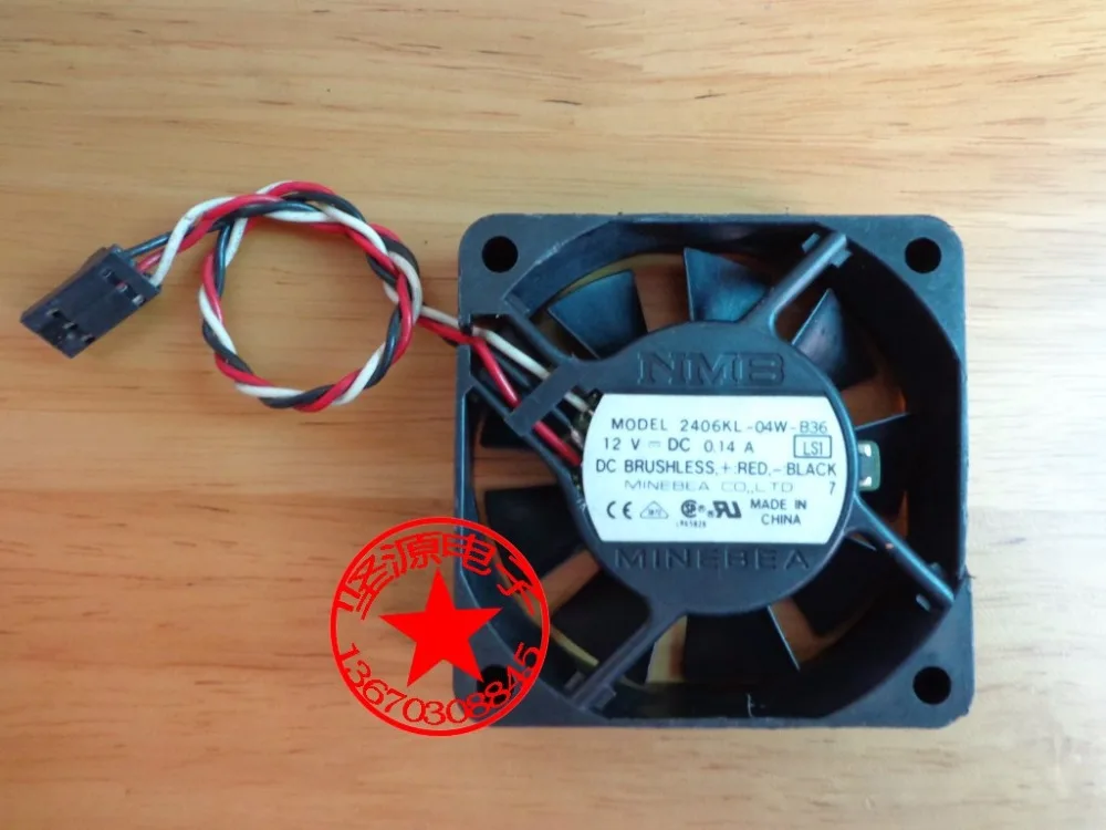 NMB MAT 2406KL 04W B36 LS1 DC 12V 0.14A 3 жильный 60x60x15 мм Сервер вентилятор охлаждения|square fan|server fandc