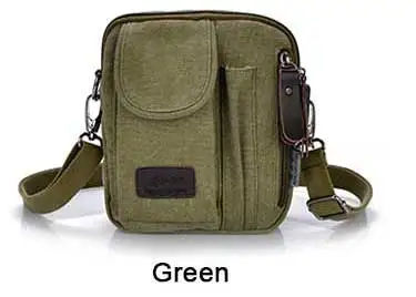 Новинка, мужские сумки через плечо, лучшее качество, холщовые сумки-мессенджеры, мужская сумка на плечо для отдыха, мужские дизайнерские маленькие мини-сумки, портфель - Цвет: Зеленый