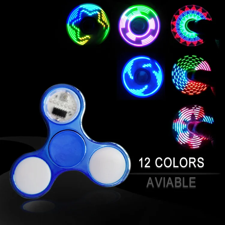 

New Light Fidget Spinner Led Stress Hand Spinners Glow In The Dark Figet Spiner Cube EDC Anti-stress Finger Spinner