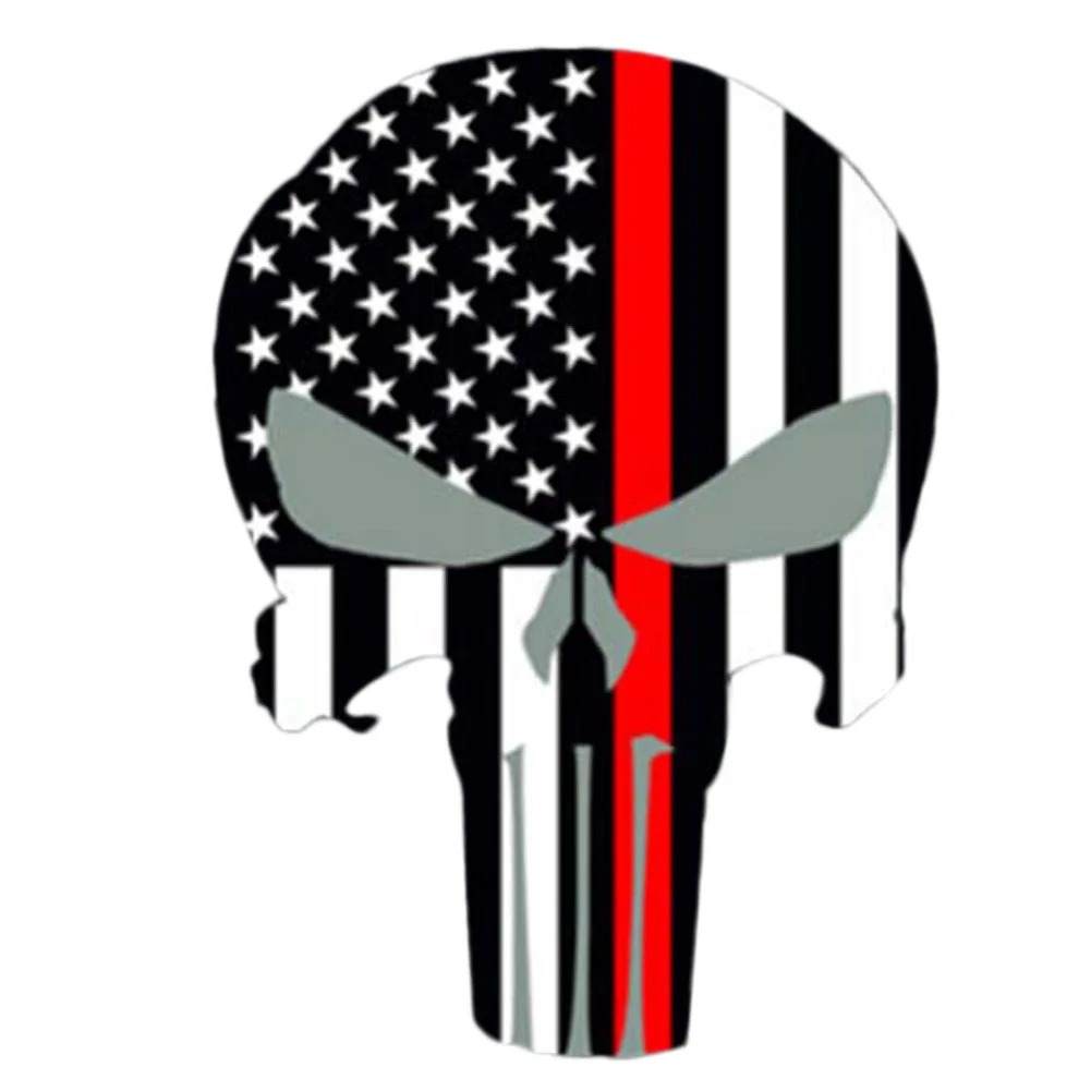 Download Red striped punisher Personality Punisher Skull Flag Car ...