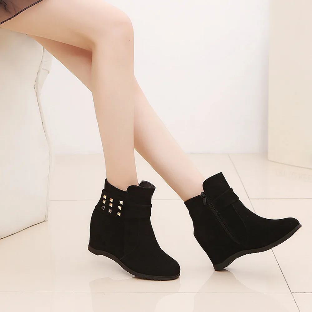 

Platform Wedge Heel Boots Women Shoes Increased Platform Fashion Ccasual Boots Woman winter Lady Boots Women Fashion Hotselling