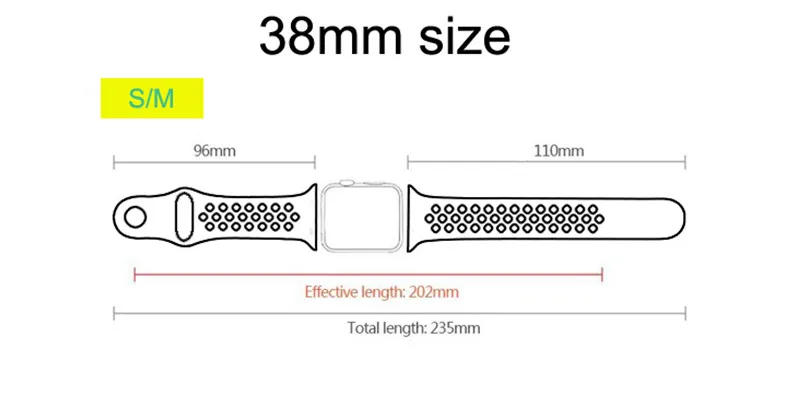 Силиконовый ремешок для apple watch 4 band 44 мм 40 мм iWatch band 42 мм 38 мм дышащий спортивный браслет ремешок для apple watch 3 2 1