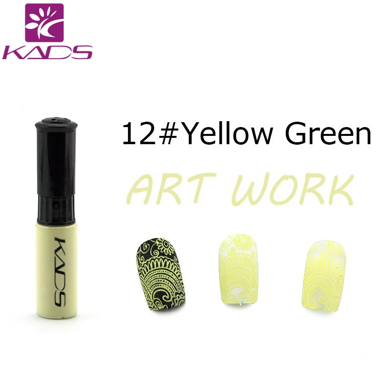 Kads 1 бутылка стемпинга лак для ногтей 9 цветов дополнительно лак для стемпинга красоты узор украшения ногтей штамп печати - Цвет: 12