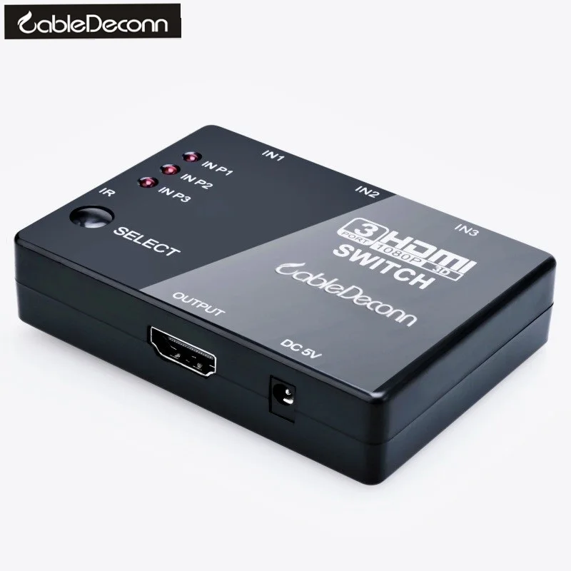 HDMI Switcher Splitter 3 Port 1080P Video splitter box HDMI KVM Switch