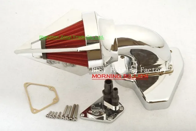Хромированный Спайк Воздухоочиститель Впускной фильтр комплект для Honda VTX 1800 2002-2009