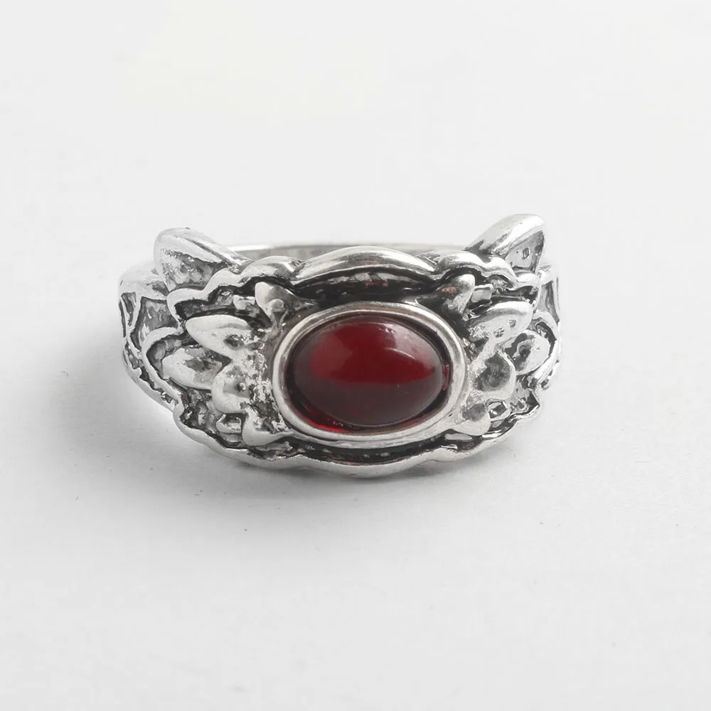 

Dark Souls 3 Life Ring Red Crystal Stone Rings for Women Men Party Jewelry Best friend Gift