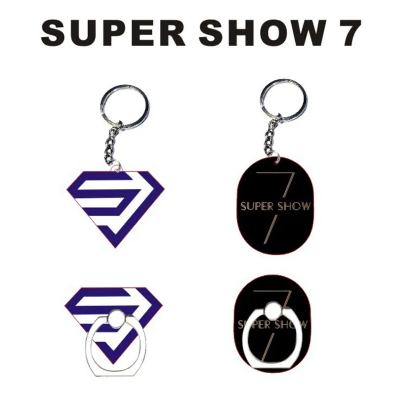 

Korea POP Super Junior Super Show 7 Acrylic KeyChains Key Ring Case 360 Degree Finger 18411