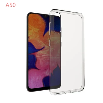 

100pcs/lot transparent smooth Soft TPU Cover Case For Samsung Galaxy A50