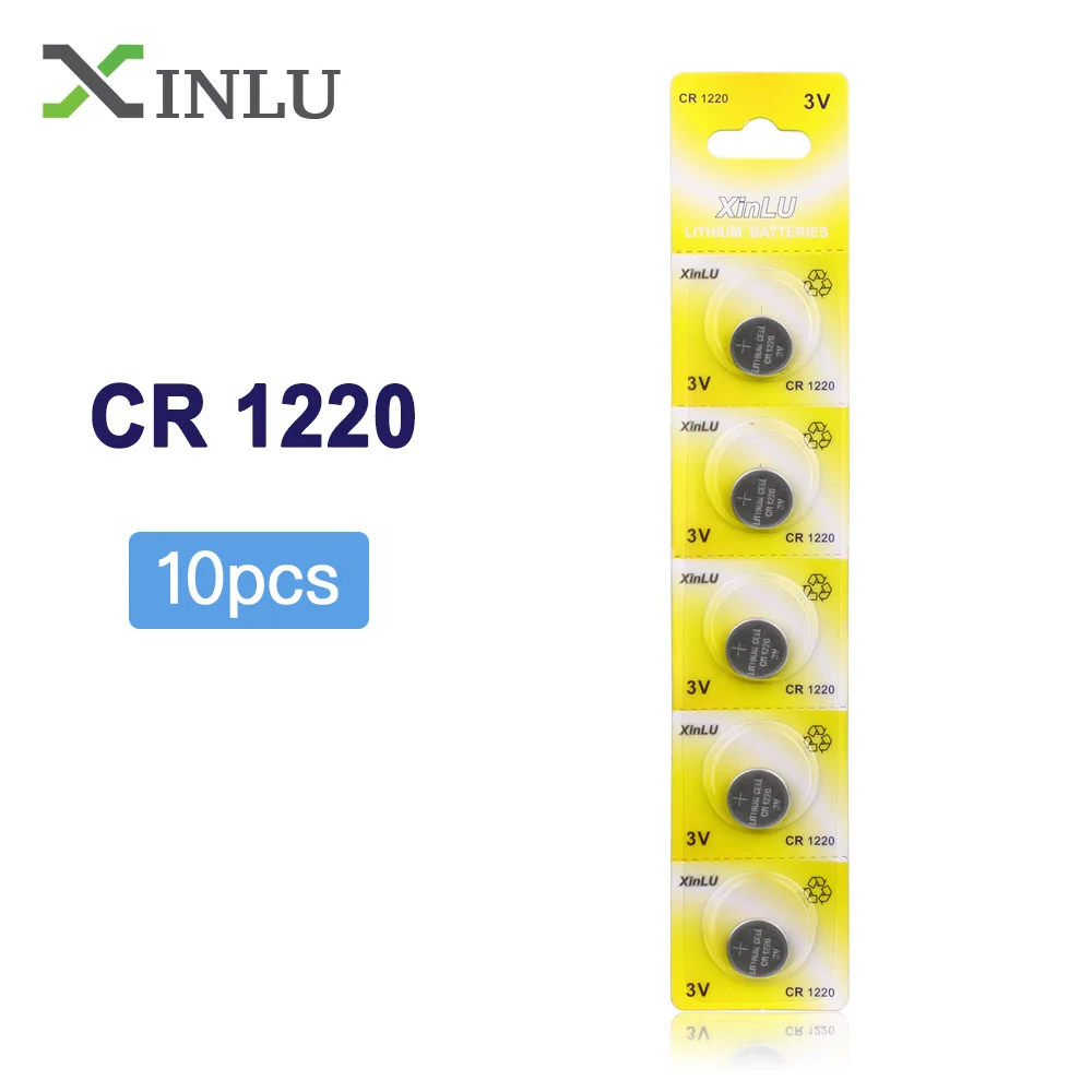 

Wholesale 10Pcs/Lot 100% Original CR1220 Button Cell Battery For Watch Car Remote Key cr 1220 ECR1220 GPCR1220 3v Lithium Batter