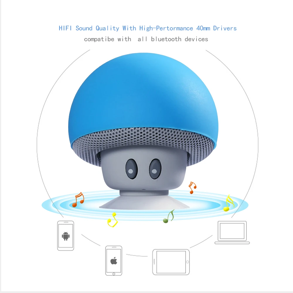 Portable Speaker Wireless Bluetooth Mushroom With Microphone Mini Speaker For Computer Phone Stereo Waterproof Mini Speaker Portable Speaker Wireless Bluetooth Mushroom With Microphone Mini Speaker For Computer Phone Stereo Waterproof Mini Speaker