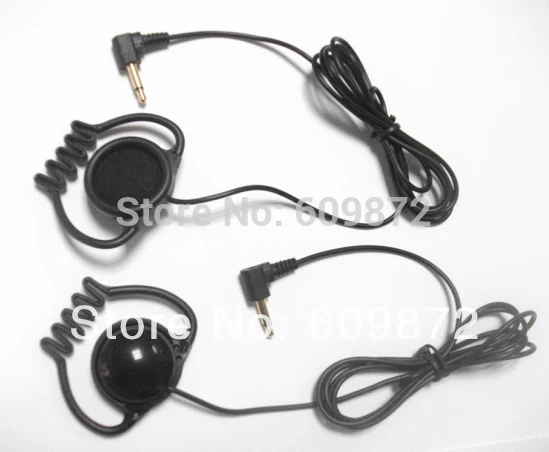 Linhuipad Free shipping by Post touring Single Side headsets Single Earhook Helmet 3 5mm MONO plug cord 1 2M 2pcs lot