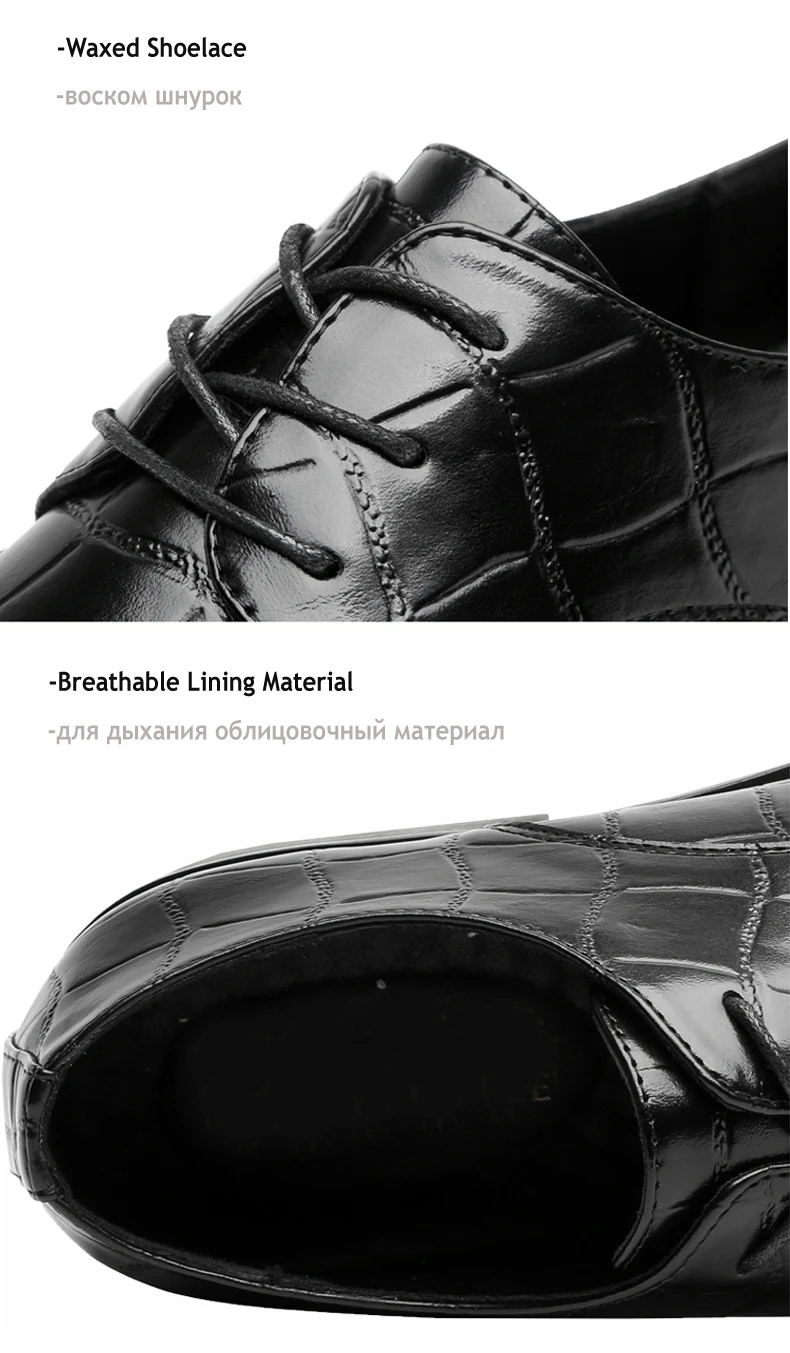 Mens Casual Shoes' Oxfords Wedding Shoe Lace-Up Mens Shoes Formal Leather Black Oxford Shoes For Men Casual Brogues Big Size 45 (9)