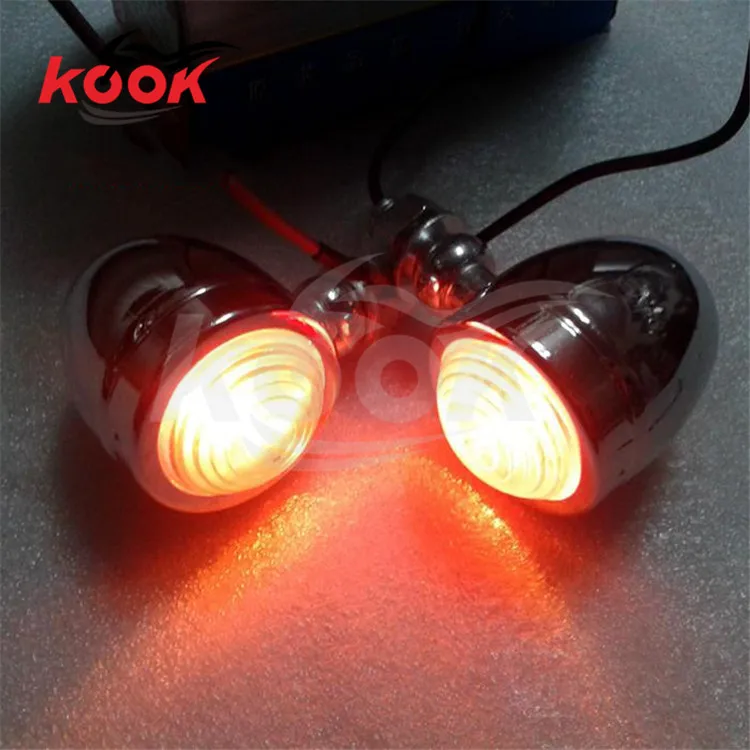 chrome LED motorcycle Turn signal Indicator harley motorbike turn signals Indicator light for