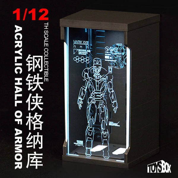 

TOYS-BOX 6 inch 1/12 acrylic Hall of Armor comicave shf pvc iron Man(not include) only box