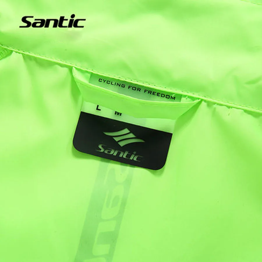 Santic Men's Cycling Jacket Windproof Coat MTB Bike Running Jackets Sport Windbreaker Jerseys Bicycle Cycle Wind Coat Clothing