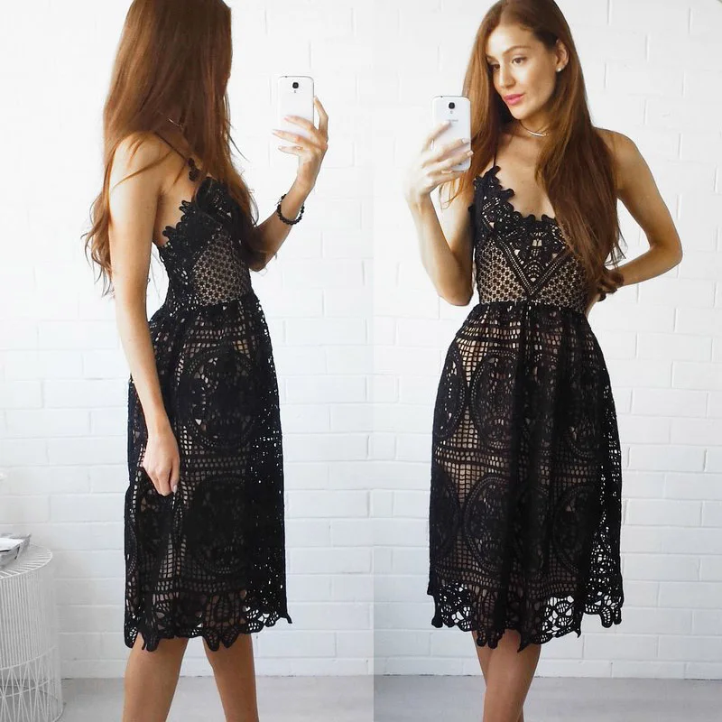 

2019 Clothing Elegant Women'S Dresses Sexy Lace Slip Dress Fashion Evening Gown