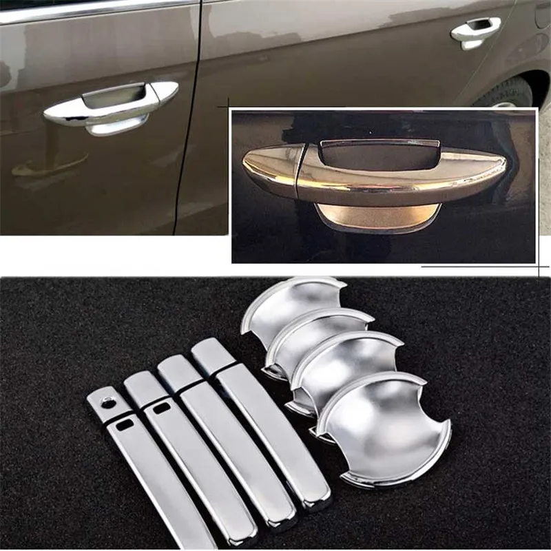 

Non-Rusty Chrome Door Handle Bowl Cover Cup Overlay Trim For VW Magotan