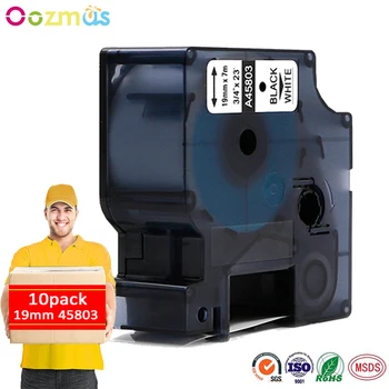 

10pcs/lot Kodex 19mm compatible Dymo D1 45803(S0720830) label tape for LabelManager printer ribbon comfortable for life