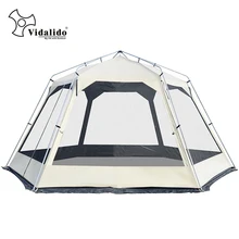 Vidalido роскошный наружный кемпинговый тент навес от комаров барбекю укрытие большое пространство для отдыха УФ палатка включает 2 шт. Висячие шторы
