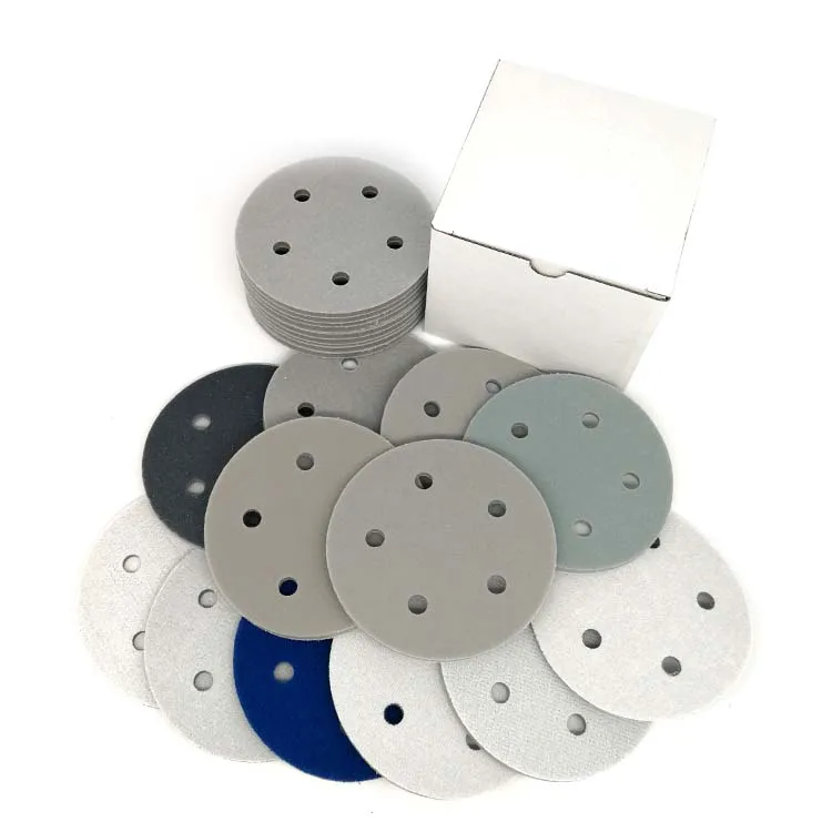 

20PCS 5 Inch 5-Hole Sanding Sponge Sandpaper Hook and Loop 300-3000 Grit for Polishing Grinding