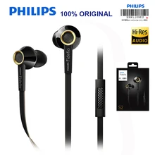 Оригинальные Наушники PHILIPS S2 HIFI с высоким разрешением и проводным управлением, наушники-вкладыши с поддержкой официального тестирования