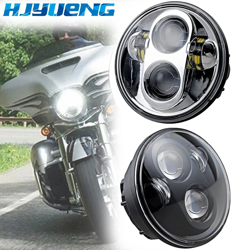 HJYUENG 5 3/4"For Harley Motorcycle Led Headlights Projector Lens 5.75