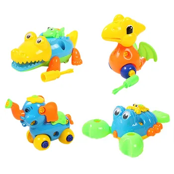 

Besegad4 set DIY Assembly Take-apart Animal Building Block Puzzle Educational Toys with Tools for Kids Children Toddler Gifts