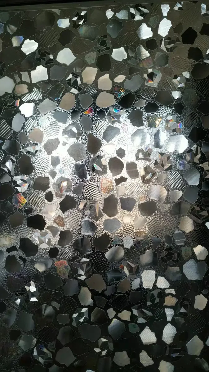 3D статическая оконная пленка из фольги, витражная кристаллическая каменная матовая стеклянная пленка, самоклеющаяся ПВХ пленка на стол, декоративная 60*500 см