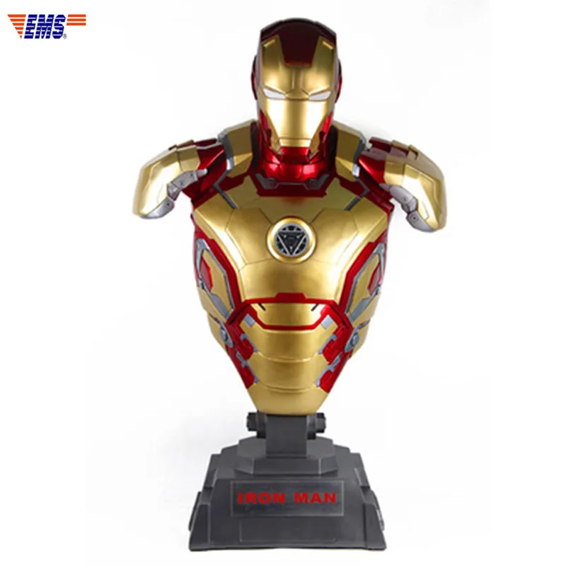 

Avengers:Infinity War Superhero Iron Man MK 43 Half-Length Portrait With LED Light 1/1 Statue Action Figure Model Toy X610