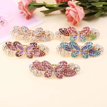 Модные стразы в форме банта заколка для волос подарок для женщин и девушек