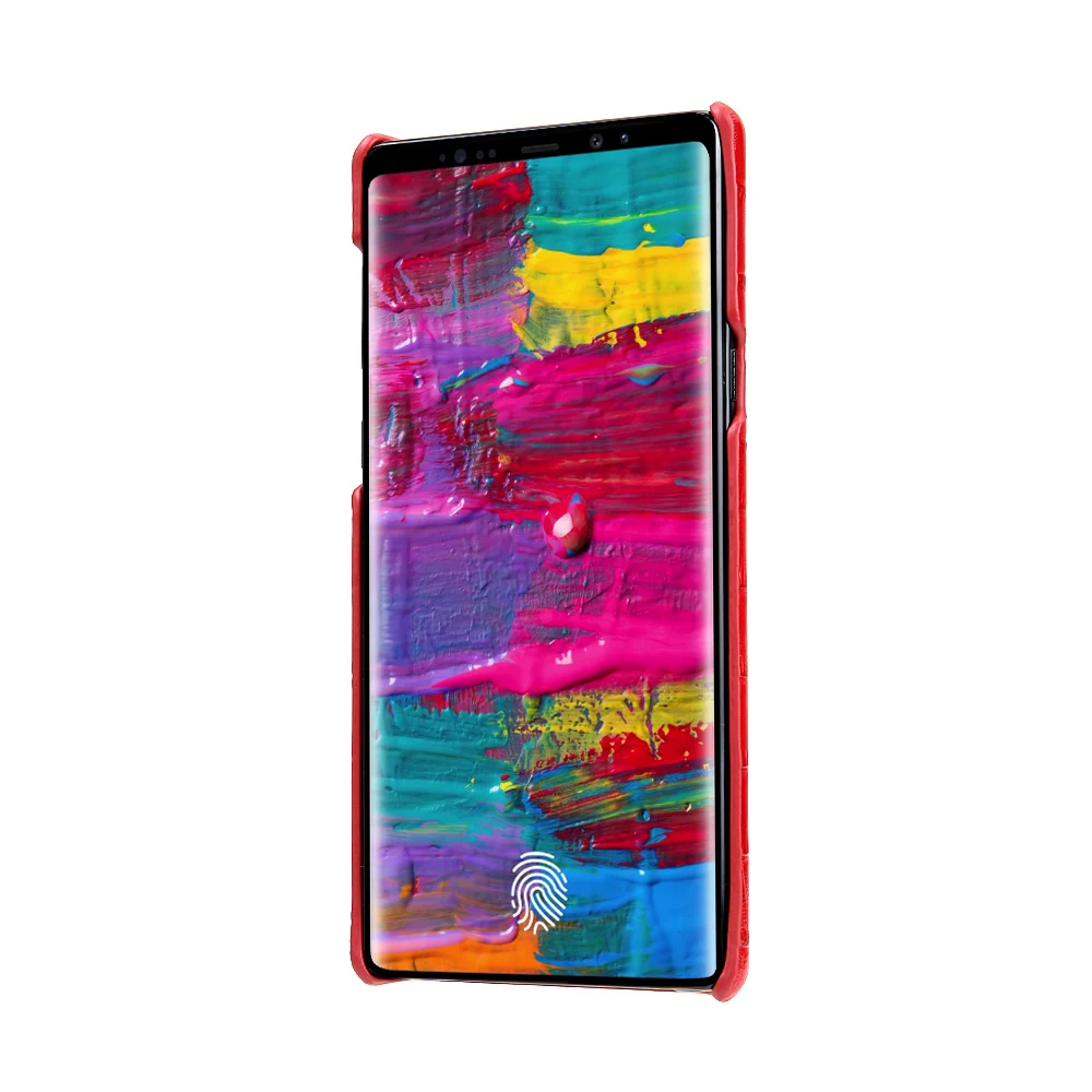 Note9 роскошный чехол из натуральной кожи для samsung Galaxy Note 9 чехол из крокодиловой воловьей кожи Модный чехол для samsung Note 9 чехол