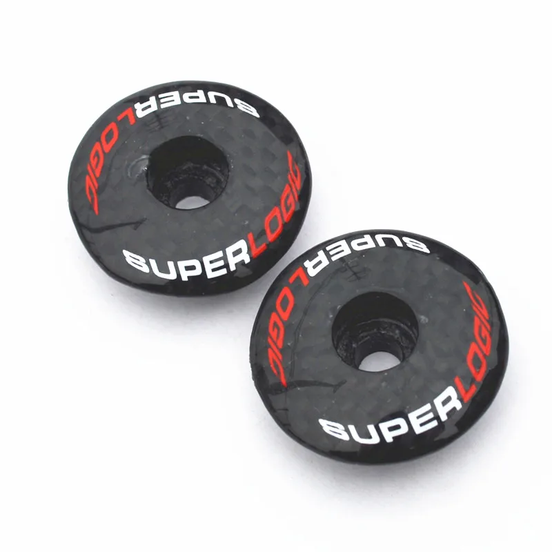 2pcs/lot Full superlogic carbon fiber bicycle stem set top cap road mtb