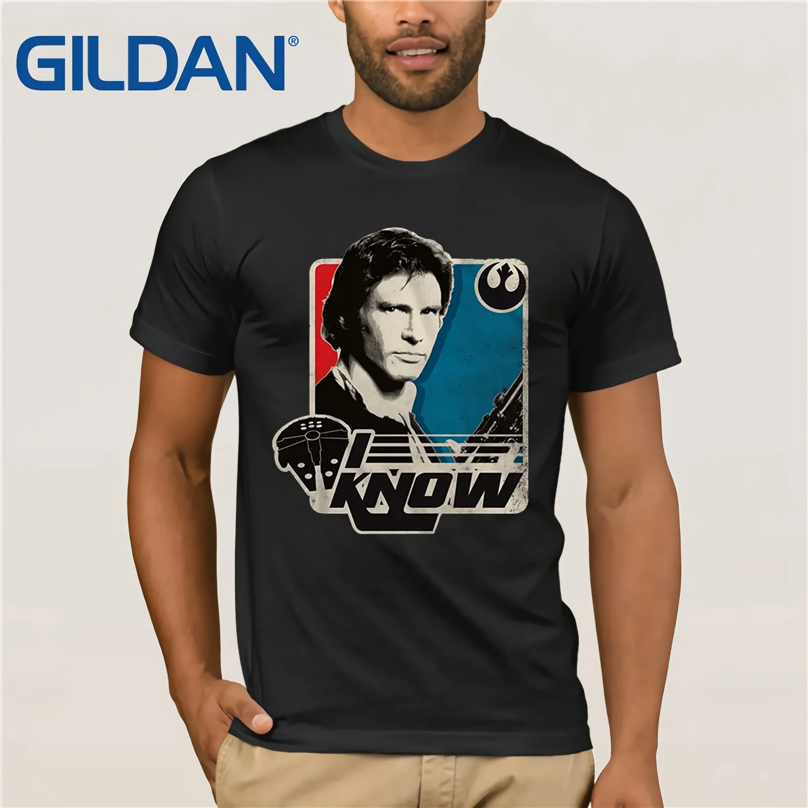 

Star Wars Han Solo I Know Princess Leia Millennium Falcon Retro Vintage Classic Funny T Shirt Pun Mens Adult Graphic Tee T-Shirt
