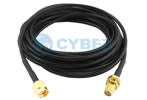 

3M Antenna RP-SMA Extension Cord Cable WiFi Wi-Fi Router New
