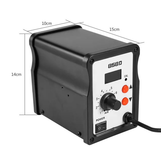 858D 700W 220V LED SMD Soldering Heat Gun Desoldering Station Hot Air Rework Gun Tool with 3 Nozzles Heat Gun Blow Dryer