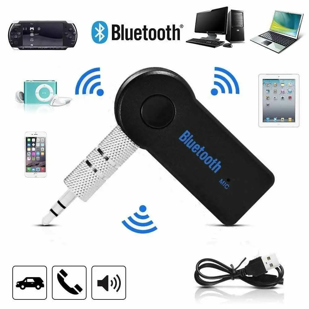 

ABOLFAZL Wireless Bluetooth 3.5mm AUX Audio Stereo Music Car Receiver Adapter with Mic for Car TV PC Bluetooth Receiver Kit