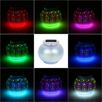 

Color Changing Solar Light Waterproof Glass Ball Lamp for Garden Yard Outdoor Indoor Decorations