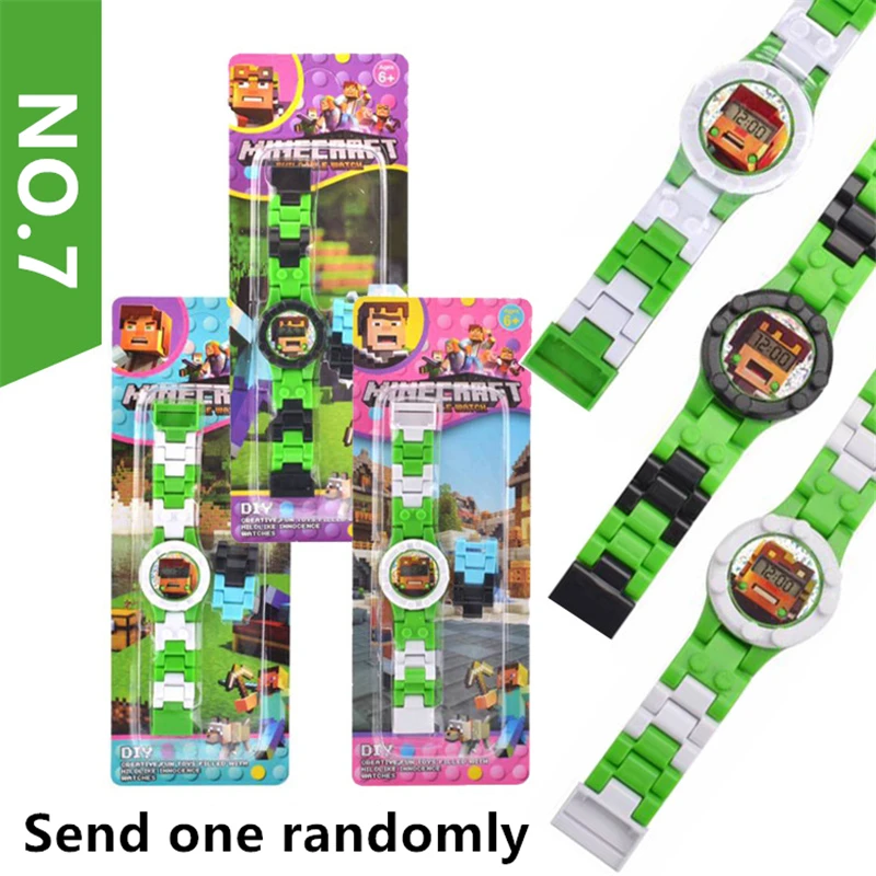 

Child Toys LegoED Batman Spiderman Princess Building Figures Bricks Blocks Watch Children Toy Compatible Block Kids Wristwatches