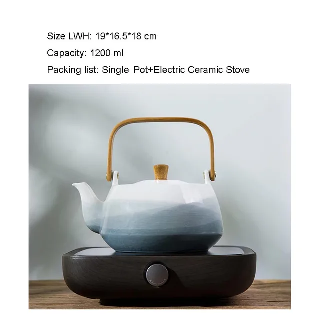 220V Japanese Electronic Tea Stove Heater + Teapot Set Warmer Electric