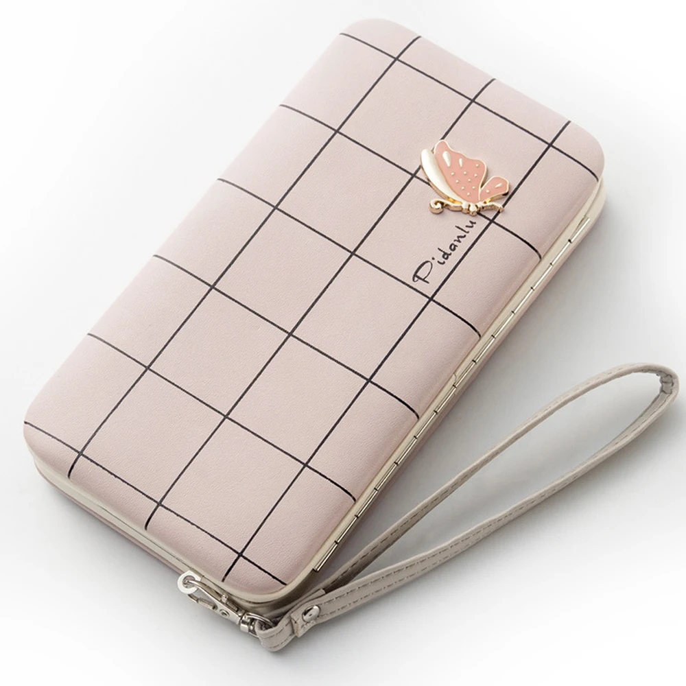 

women's Long clutch bag Plaid handbag Female Wallets Multi-function Mobile Phone Package Women Purse Fashion Practical Gifts new