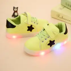 Детские Световой Спортивная обувь Мода 2017 г. Обувь LED Для детей Освещение повседневная обувь Обувь для девочек Обувь для мальчиков свет
